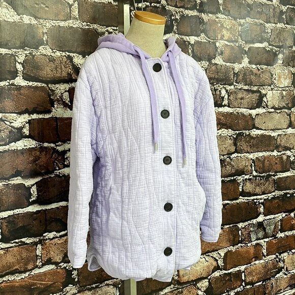 Avec Les Filles Purple Button Up Pockets Size Small S - Picture 8 of 15